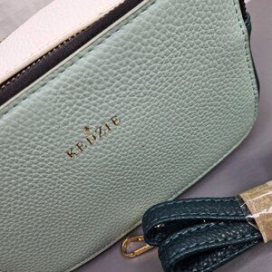 Kedzie Vegan Leather Crossbody Bag  Modernist Color Pop Collection New